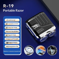 Mens Electric Shaver Compact Razor Mini Shaver For Beards